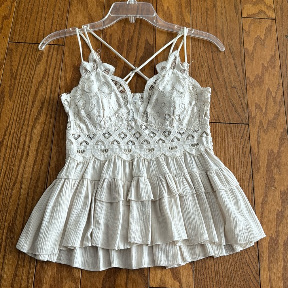 Cream Lace top